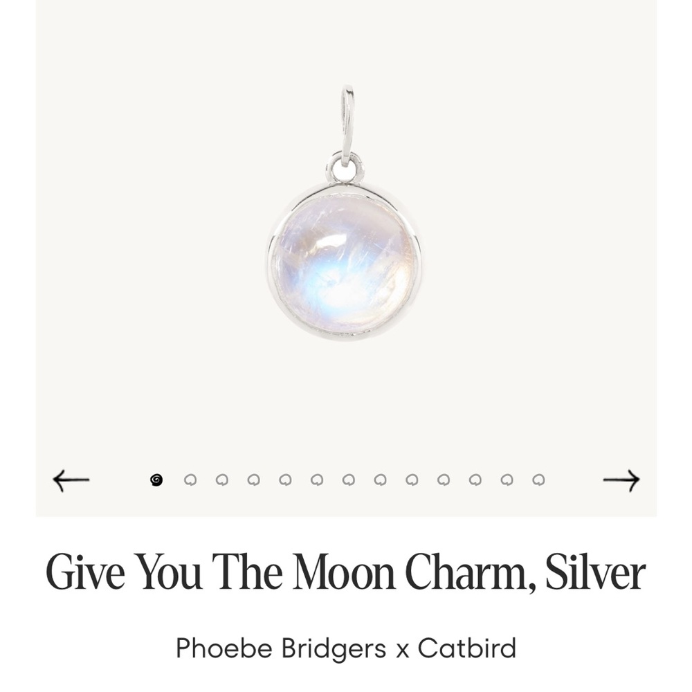 Phoebe Bridgers✨ Catbird Give You the Moon Charm & Sweet Nothing Necklace Silver